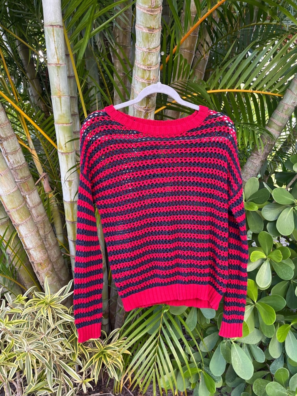 Red and Blue Forever 21 Knit Sweater